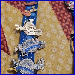 Disney Mickey Mouse Anniversary Pin Set on Blue Lanyard 2011