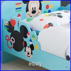 Disney Mickey Mouse Bed, Disney Mickey Mouse Blue Wooden Bed Frame 3ft Single