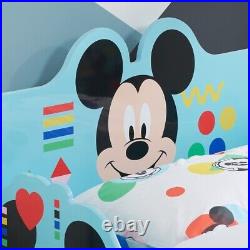 Disney Mickey Mouse Bed, Disney Mickey Mouse Blue Wooden Bed Frame 3ft Single