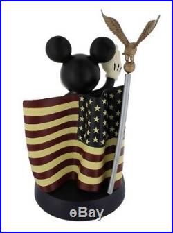 Disney Mickey Mouse Big Fig Figure Mickey Saluting American Flag With Eagle