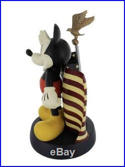 Disney Mickey Mouse Big Fig Figure Mickey Saluting American Flag With Eagle