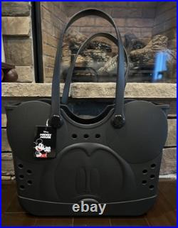 Disney Mickey Mouse Black Molded Rubber Beach Bag Tote Bioworld