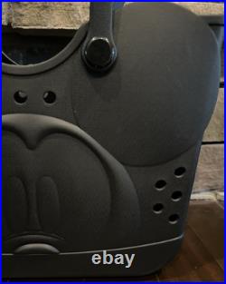 Disney Mickey Mouse Black Molded Rubber Beach Bag Tote Bioworld