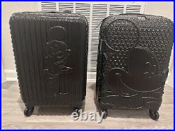 Disney Mickey Mouse Black Spinner FUL Suitcase Hard Luggage 25 L Each $135obo
