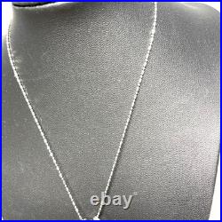 Disney Mickey Mouse Blue Silver Pendant Necklace Hawaiian Jewelry 40cm New