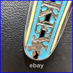 Disney Mickey Mouse Blue Silver Pendant Necklace Hawaiian Jewelry 40cm New