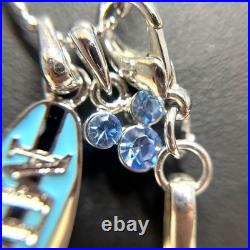 Disney Mickey Mouse Blue Silver Pendant Necklace Hawaiian Jewelry 40cm New