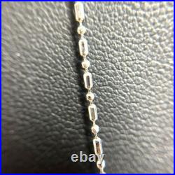 Disney Mickey Mouse Blue Silver Pendant Necklace Hawaiian Jewelry 40cm New