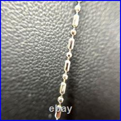 Disney Mickey Mouse Blue Silver Pendant Necklace Hawaiian Jewelry 40cm New