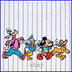 Disney Mickey Mouse Cartoon Pals Baseball Jersey Pinstripe Adult LARGE