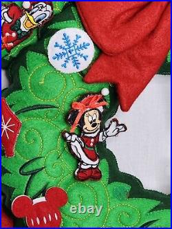 Disney Mickey Mouse Christmas Advent Calendar Countdown Felt Hanging VTG