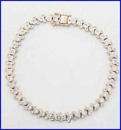 Disney Mickey Mouse Diamond Tennis Inline Bracelet 14k white Gold 90th B-day 11g