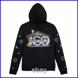 Disney Mickey Mouse Disney100 Zip Hoodie Sweatshirt Women's XL Black