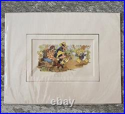 Disney Mickey Mouse Donald Duck Mounted Print. Circa 1949