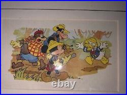 Disney Mickey Mouse Donald Duck Mounted Print. Circa 1949