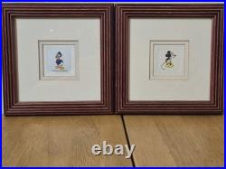 Disney Mickey Mouse & Donald Duck Sowa Reiser Ltd Ed Prints Framed Pair