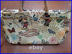 Disney Mickey Mouse Dooney & Bourke Sketch Tassel Tote Bag Purse Free Shipping