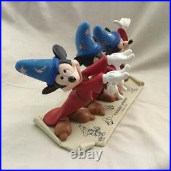Disney Mickey Mouse Fantasia Model Sheet Scene Figure Statue Figurine-MIB with COA