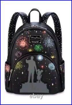 Disney Mickey Mouse Firework Glow Collectible Light-Up Loungefly Mini Backpack