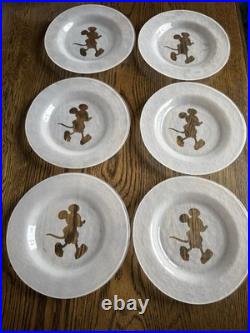 Disney Mickey Mouse Glass Dinner Plate Set From Disneyland Paris