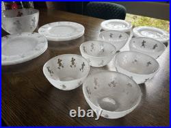 Disney Mickey Mouse Glass Dinner Plate Set From Disneyland Paris