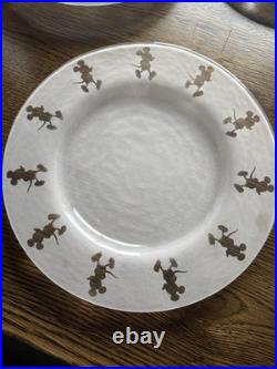 Disney Mickey Mouse Glass Dinner Plate Set From Disneyland Paris