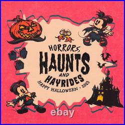 Disney Mickey Mouse Halloween Horrors Haunts Hayrides Sweatshirt Women's MEDIUM