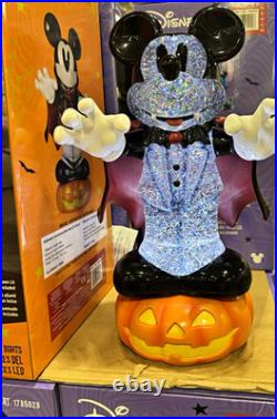 Disney Mickey Mouse Halloween Vampire Spinning Lantern Figurine 36.5cm