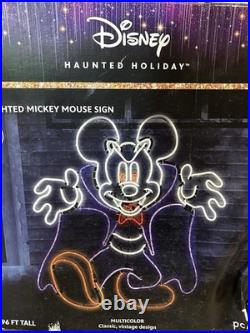 Disney Mickey Mouse Holiday Halloween NEON style LED Lighted Glowing Decoration