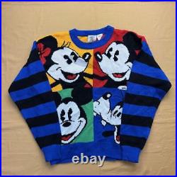 Disney Mickey Mouse Knit Sweater Wool Disneyland from Japan