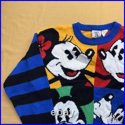 Disney Mickey Mouse Knit Sweater Wool Disneyland from Japan