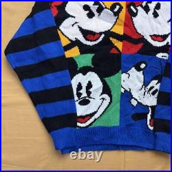 Disney Mickey Mouse Knit Sweater Wool Disneyland from Japan