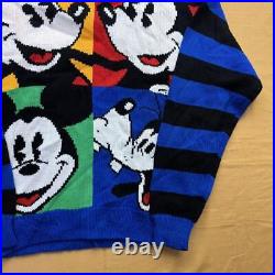 Disney Mickey Mouse Knit Sweater Wool Disneyland from Japan