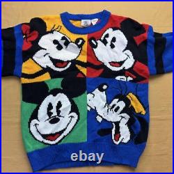 Disney Mickey Mouse Knit Sweater Wool Disneyland from Japan