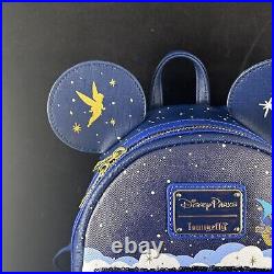 Disney Mickey Mouse Main Attraction Peter Pan's Flight Loungefly Backpack & Ears
