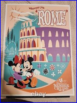 Disney Mickey Mouse Meets Med Silk Screen Poster Prints Collection Bret Iwan DVC