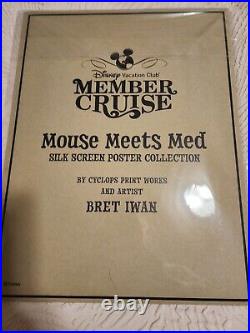 Disney Mickey Mouse Meets Med Silk Screen Poster Prints Collection Bret Iwan DVC