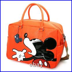 Disney Mickey Mouse Men Women Travel Weekend Duffel Luggage Overnight Orange Bag