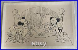 Disney Mickey Mouse Minnie Donald Pluto Original Art Illustration