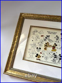 Disney Mickey Mouse Minnie Model Sheet Framed Pin Set Limited Edition 1999