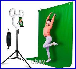 Disney Mickey Mouse Photo Studio Creator- Selfie Ring Light Tripod Green Screen