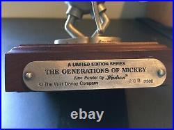 Disney Mickey Mouse Plane Crazy 1928 Pewter Figurine LIMITED EDITION 208/2500