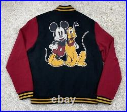 Disney Mickey Mouse & Pluto Varsity Letterman Jacket L Original Hello Folks NWT