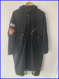 Disney Mickey Mouse Rare Black Long Jacket with Embroidered Mickey Mouse Size M