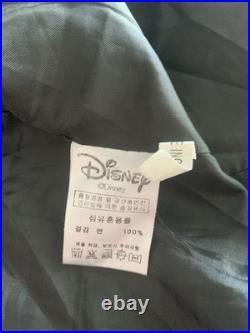 Disney Mickey Mouse Rare Black Long Jacket with Embroidered Mickey Mouse Size M