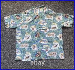 Disney Mickey Mouse Reyn Spooner Holiday Christmas Theme Hawaiian Shirt XL