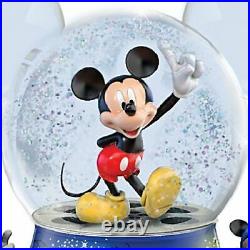 Disney Mickey Mouse Rotating Through the years Glitter Snow Globe Bradford NEW Disney Mickey Mouse Rotating Through the years Glitter Snow Globe Bradford NEW