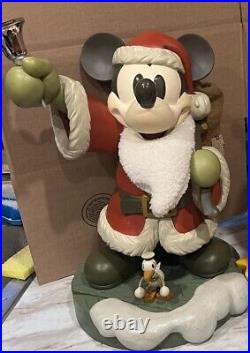 Disney Mickey Mouse Santa Christmas Big Figure 21 With Bell VERY RARE. READ