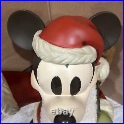 Disney Mickey Mouse Santa Christmas Big Figure 21 With Bell VERY RARE. READ