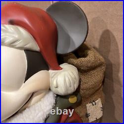 Disney Mickey Mouse Santa Christmas Big Figure 21 With Bell VERY RARE. READ
